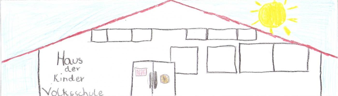 Zeichnung Kinder - Schulhaus